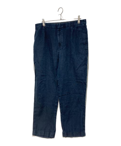 POLO RALPH LAUREN（ポロ・ラルフローレン）POLO RALPH LAUREN (ポロ・ラルフローレン) リネンタックパンツ ネイビー サイズ:38/30の古着・服飾アイテム