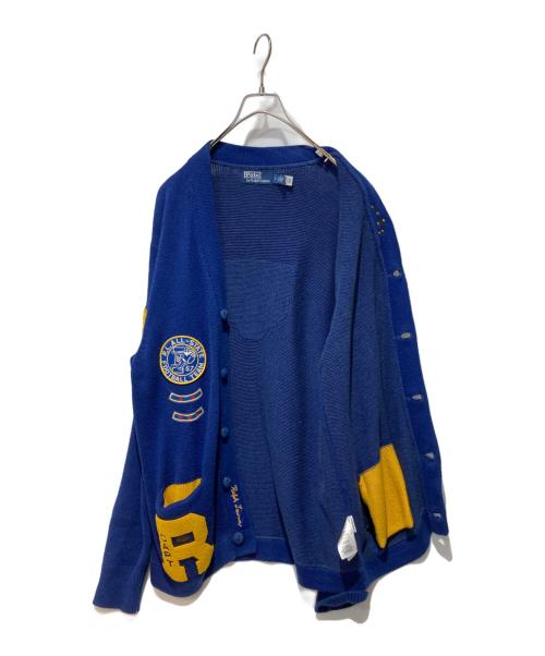 POLO RALPH LAUREN（ポロ・ラルフローレン）POLO RALPH LAUREN (ポロ・ラルフローレン) バーシティインスパイアーコットンカーディガン ブルー サイズ:Mの古着・服飾アイテム