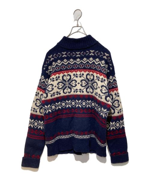 POLO RALPH LAUREN（ポロ・ラルフローレン）POLO RALPH LAUREN (ポロ・ラルフローレン) カウチンニットカーディガン ネイビー サイズ:Mの古着・服飾アイテム