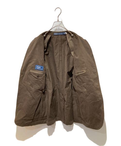 POLO RALPH LAUREN（ポロ・ラルフローレン）POLO RALPH LAUREN (ポロ・ラルフローレン) コットンテーラードジャケット ブラウン サイズ:42の古着・服飾アイテム
