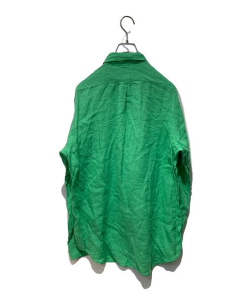 POLO RALPH LAUREN（ポロ・ラルフローレン）POLO RALPH LAUREN (ポロ・ラルフローレン) リネンシャツ グリーン サイズ:Mの古着・服飾アイテム