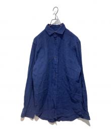 POLO RALPH LAUREN（ポロ・ラルフローレン）の古着「クラシックフィットリネンシャツ」｜ネイビー