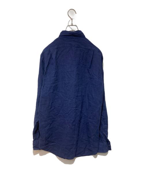 POLO RALPH LAUREN（ポロ・ラルフローレン）POLO RALPH LAUREN (ポロ・ラルフローレン) クラシックフィットリネンシャツ ネイビー サイズ:Mの古着・服飾アイテム