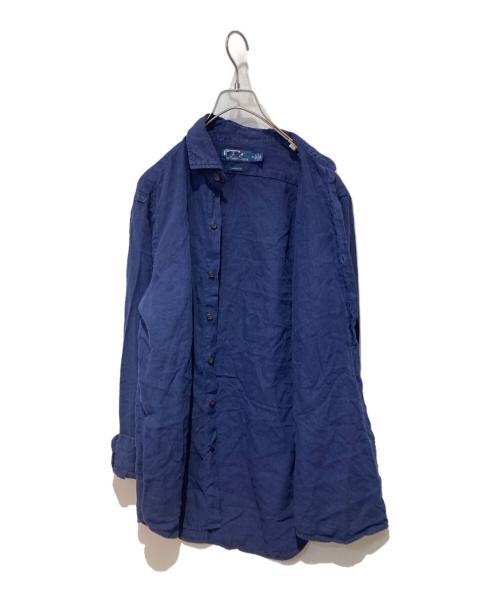 POLO RALPH LAUREN（ポロ・ラルフローレン）POLO RALPH LAUREN (ポロ・ラルフローレン) クラシックフィットリネンシャツ ネイビー サイズ:Mの古着・服飾アイテム