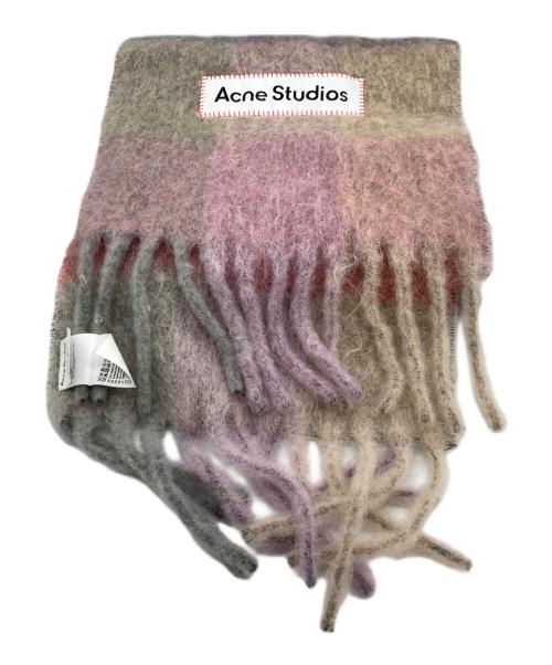 Acne studios（アクネ ストゥディオズ）ACNE STUDIOS (アクネ ストゥディオズ) モヘアチェックスカーフ マルチカラーの古着・服飾アイテム