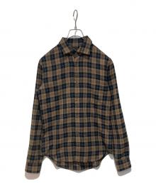 COMME des GARCONS HOMME PLUS（コムデギャルソンオムプリュス）の古着「チェックシャツ」｜ブラウン