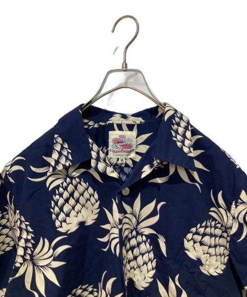 KAHANAMOKU（カハナモク）KAHANAMOKU (カハナモク) アロハシャツ ネイビー サイズ:Mの古着・服飾アイテム
