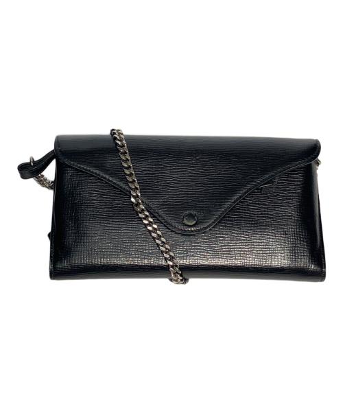 Maison Margiela（メゾンマルジェラ）Maison Margiela (メゾンマルジェラ) 4ステッチチェーンショルダーウォレット ブラックの古着・服飾アイテム