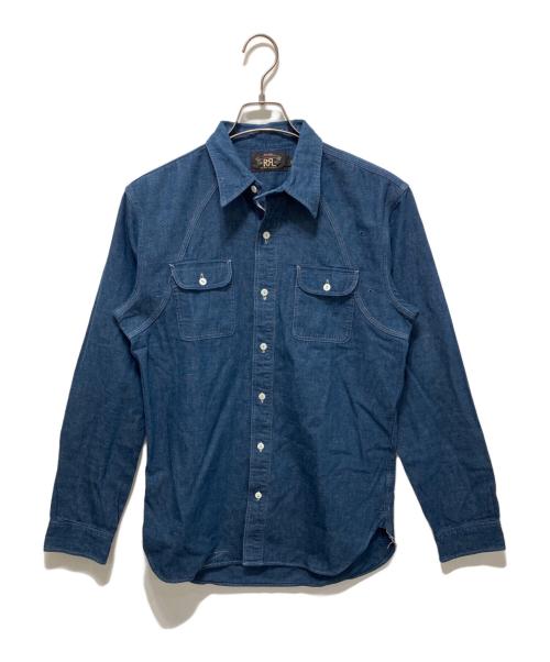 RRL（ダブルアールエル）RRL (ダブルアールエル) デニムワークシャツ ブルー サイズ:Sの古着・服飾アイテム