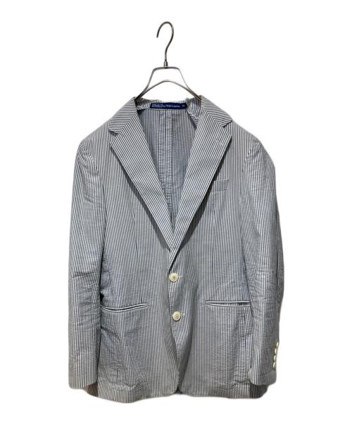 POLO RALPH LAUREN（ポロ・ラルフローレン）POLO RALPH LAUREN (ポロ・ラルフローレン) シアサッカーテーラードジャケット ブルー サイズ:36の古着・服飾アイテム