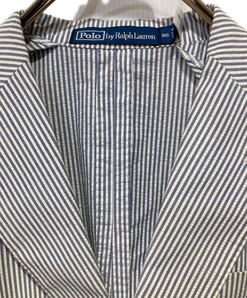 POLO RALPH LAUREN（ポロ・ラルフローレン）POLO RALPH LAUREN (ポロ・ラルフローレン) シアサッカーテーラードジャケット ブルー サイズ:36の古着・服飾アイテム