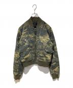 DIESELディーゼル）の古着「カモ柄MA-1ブルゾン」｜オリーブ