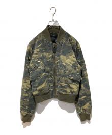 DIESEL（ディーゼル）の古着「カモ柄MA-1ブルゾン」｜オリーブ