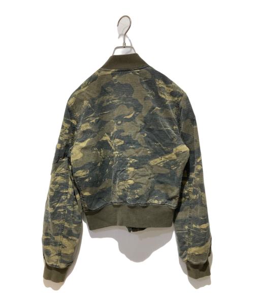 DIESEL（ディーゼル）DIESEL (ディーゼル) カモ柄MA-1ブルゾン オリーブ サイズ:Sの古着・服飾アイテム