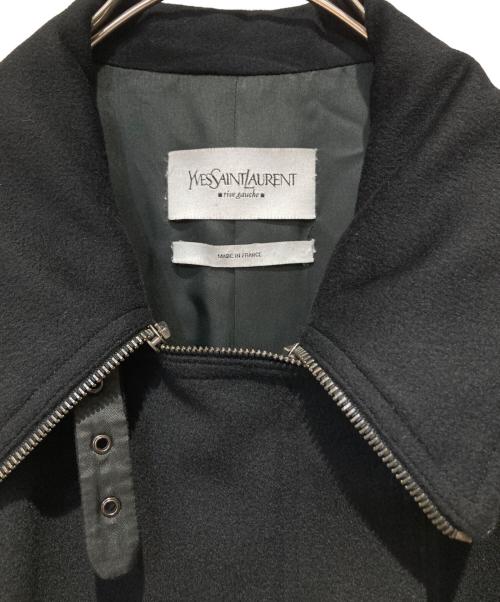 Yves Saint Laurent（イヴサンローラン）Yves Saint Laurent (イヴサンローラン) ウールジップロングコート ブラック サイズ:40の古着・服飾アイテム