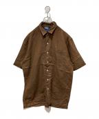 POLO RALPH LAURENポロ・ラルフローレン）の古着「リネン混シャツ」｜ブラウン
