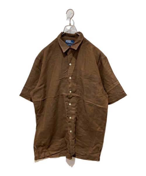 POLO RALPH LAUREN（ポロ・ラルフローレン）POLO RALPH LAUREN (ポロ・ラルフローレン) リネン混シャツ ブラウン サイズ:Mの古着・服飾アイテム