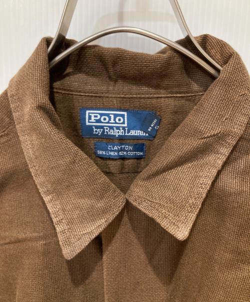 POLO RALPH LAUREN（ポロ・ラルフローレン）POLO RALPH LAUREN (ポロ・ラルフローレン) リネン混シャツ ブラウン サイズ:Mの古着・服飾アイテム
