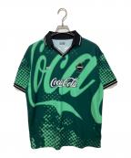 F.C.R.B.エフシーレアルブリストル）の古着「Coca-Cola RETRO GAME SHIRT」｜グリーン