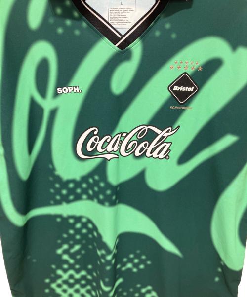 F.C.R.B.（エフシーレアルブリストル）F.C.R.B. (エフシーレアルブリストル) Coca-Cola RETRO GAME SHIRT グリーン サイズ:Lの古着・服飾アイテム