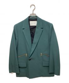 CULLNI（クルニ）の古着「Double Satin ZIP Pocket Tailored Jacket」｜グリーン