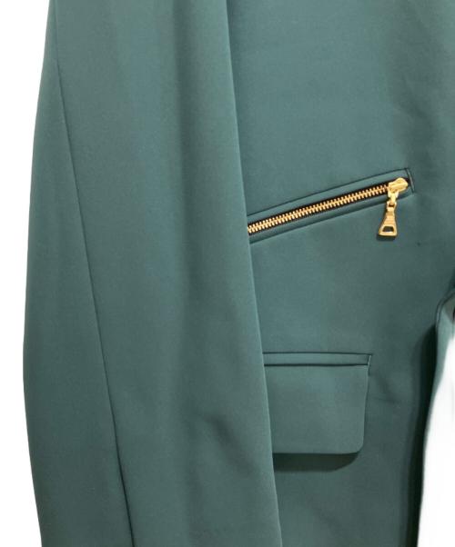CULLNI（クルニ）CULLNI (クルニ) Double Satin ZIP Pocket Tailored Jacket グリーン サイズ:1の古着・服飾アイテム
