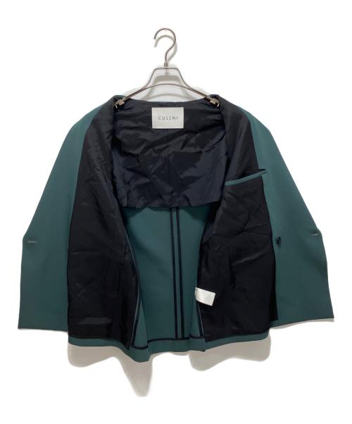 CULLNI（クルニ）CULLNI (クルニ) Double Satin ZIP Pocket Tailored Jacket グリーン サイズ:1の古着・服飾アイテム