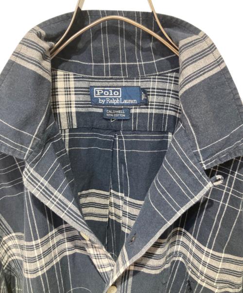 POLO RALPH LAUREN（ポロ・ラルフローレン）POLO RALPH LAUREN (ポロ・ラルフローレン) チェックシャツ ネイビー サイズ:Ｌの古着・服飾アイテム