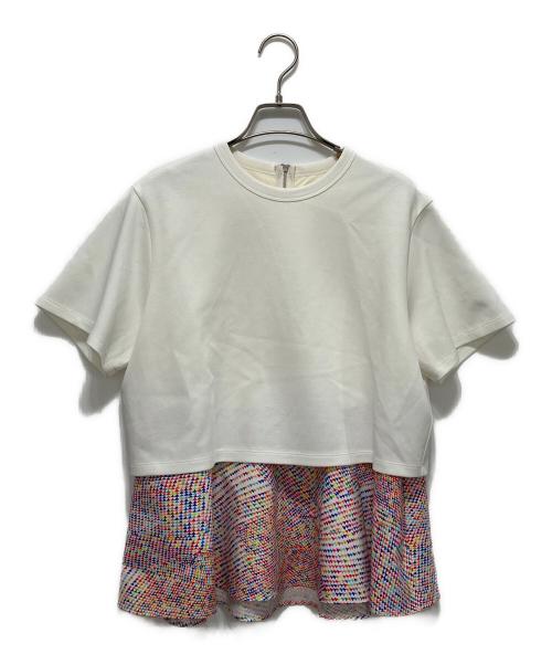 HERALBONY（ヘラルボニー）HERALBONY (ヘラルボニー) ラッフルレイヤードT「蟻」 ホワイト サイズ:freeの古着・服飾アイテム