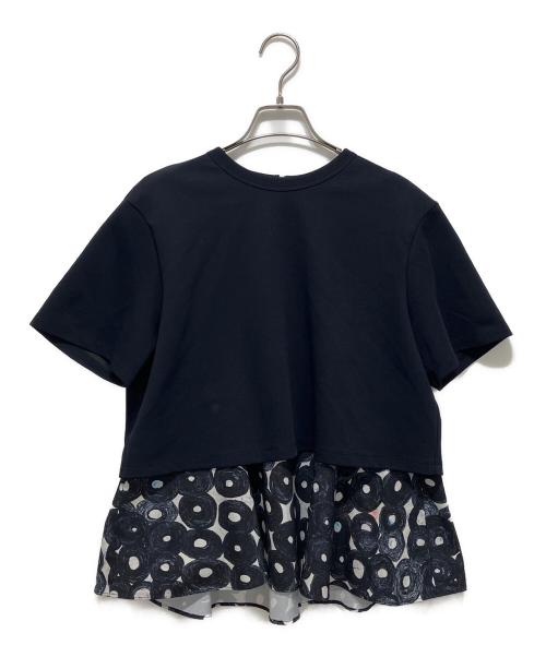 HERALBONY（ヘラルボニー）HERALBONY (ヘラルボニー) ラッフルレイヤードT「（無題） ブラック サイズ:FREEの古着・服飾アイテム