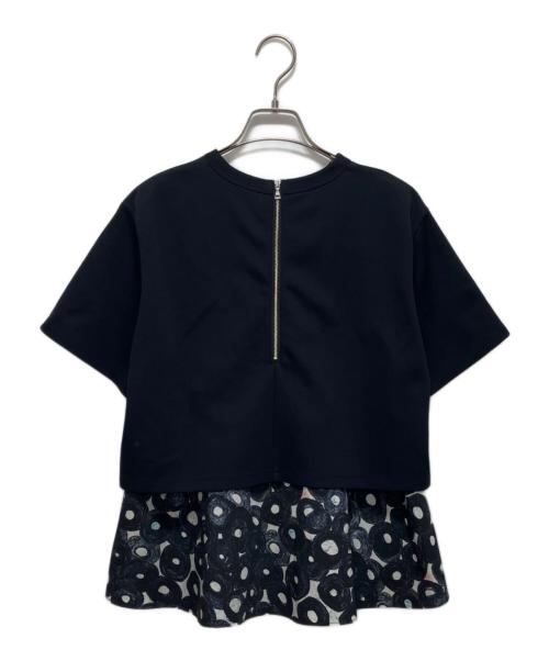 HERALBONY（ヘラルボニー）HERALBONY (ヘラルボニー) ラッフルレイヤードT「（無題） ブラック サイズ:FREEの古着・服飾アイテム