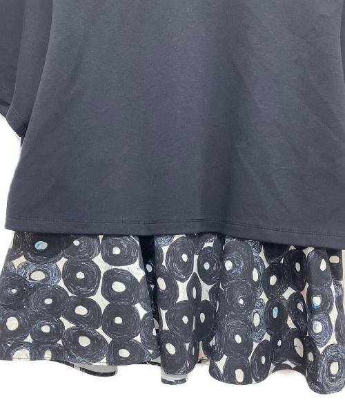 HERALBONY（ヘラルボニー）HERALBONY (ヘラルボニー) ラッフルレイヤードT「（無題） ブラック サイズ:FREEの古着・服飾アイテム