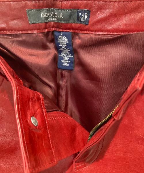 GAP（ギャップ）GAP (ギャップ) レザーパンツ レッドの古着・服飾アイテム