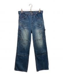 VACANT Archive（ベイカントアーカイブ）の古着「ENDRICK DAMAGED DENIM PANTS」｜ネイビー