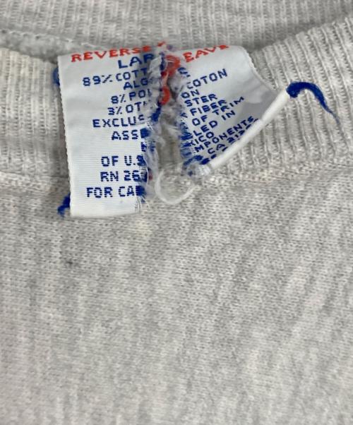 Champion REVERSE WEAVE（チャンピオン リバース ウィーブ）Champion REVERSE WEAVE (チャンピオン リバース ウィーブ) クルーネックスウェット グレー×ブラウン サイズ:Ｌの古着・服飾アイテム
