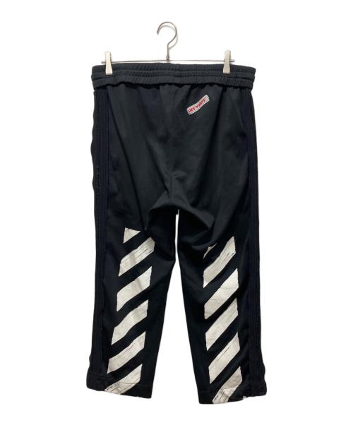 OFFWHITE（オフホワイト）OFFWHITE (オフホワイト) バイアスプリントイージーロングパンツ ブラック サイズ:Lの古着・服飾アイテム