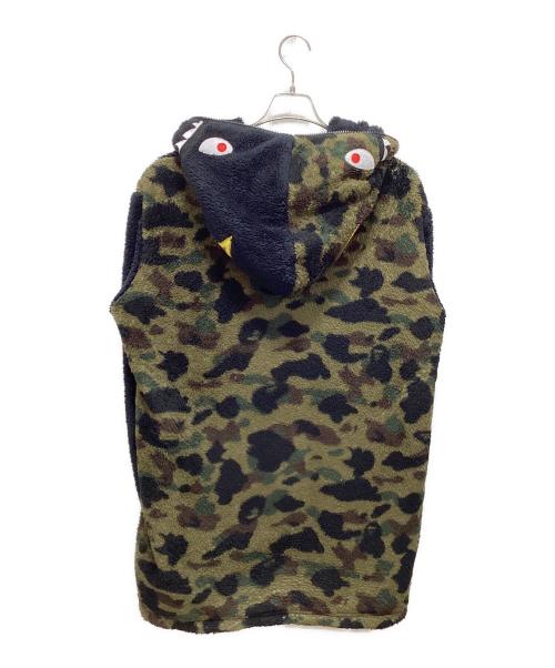 A BATHING APE（アベイシングエイプ）A BATHING APE (アベイシングエイプ) シャークボアフーディー ブラック サイズ:2XLの古着・服飾アイテム