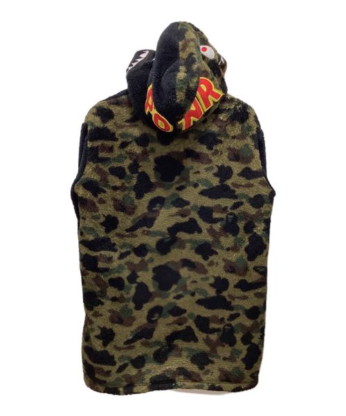 A BATHING APE（アベイシングエイプ）A BATHING APE (アベイシングエイプ) シャークボアフーディー ブラック サイズ:2XLの古着・服飾アイテム