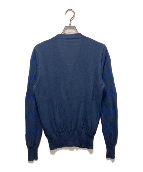 Vivienne Westwood man（ヴィヴィアン ウェストウッド マン）Vivienne Westwood man (ヴィヴィアン ウェストウッド マン) 刺繍オーブロゴカーディガン ブルー サイズ:Lの古着・服飾アイテム