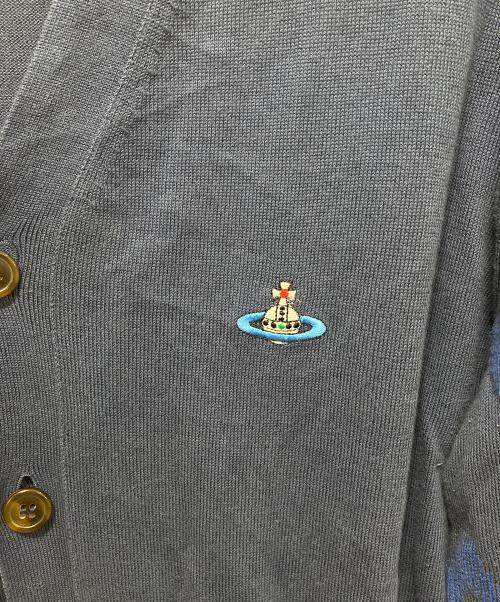 Vivienne Westwood man（ヴィヴィアン ウェストウッド マン）Vivienne Westwood man (ヴィヴィアン ウェストウッド マン) 刺繍オーブロゴカーディガン ブルー サイズ:Lの古着・服飾アイテム