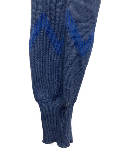 Vivienne Westwood man（ヴィヴィアン ウェストウッド マン）Vivienne Westwood man (ヴィヴィアン ウェストウッド マン) 刺繍オーブロゴカーディガン ブルー サイズ:Lの古着・服飾アイテム