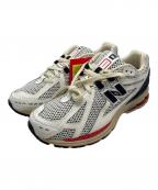 NEW BALANCEニューバランス）の古着「ローカットスニーカー」｜ベージュ×レッド