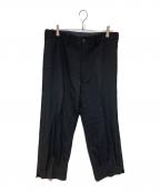 Yohji Yamamoto pour hommeヨウジヤマモト プールオム）の古着「ウールスラックス」｜ブラック