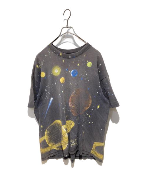 WILD OATS（ワイルド オーツ）WILD OATS (ワイルド オーツ) Space Print tee ブラック サイズ:XLの古着・服飾アイテム
