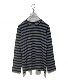 COMME des GARCONS tricot（コムデギャルソントリコ）の古着「ボーダーニット」｜ネイビー×グレー