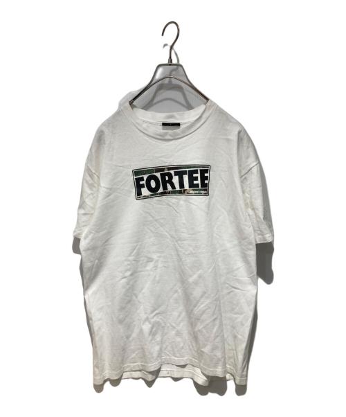 forty（フォーティ）forty (フォーティ) プリントTシャツ ホワイト サイズ:Ｌの古着・服飾アイテム