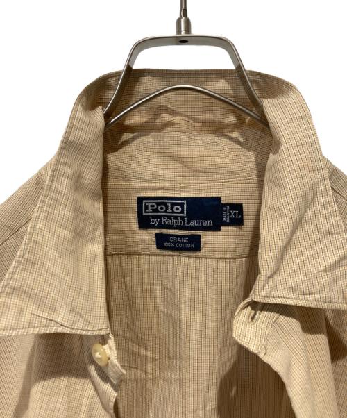 POLO RALPH LAUREN（ポロ・ラルフローレン）POLO RALPH LAUREN (ポロ・ラルフローレン) チェックシャツ ベージュ サイズ:XLの古着・服飾アイテム