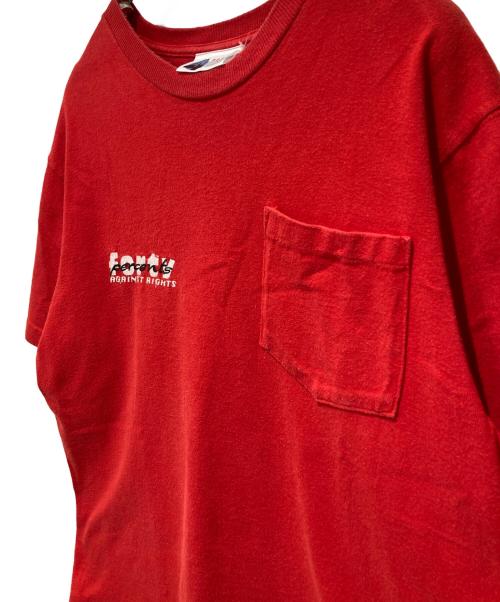 forty（フォーティ）FORTY (フォーティ) プリントTシャツ レッド サイズ:Mの古着・服飾アイテム