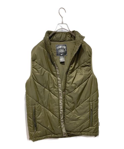 stussy（ステューシー）stussy (ステューシー) ダウンベスト グリーン サイズ:Mの古着・服飾アイテム