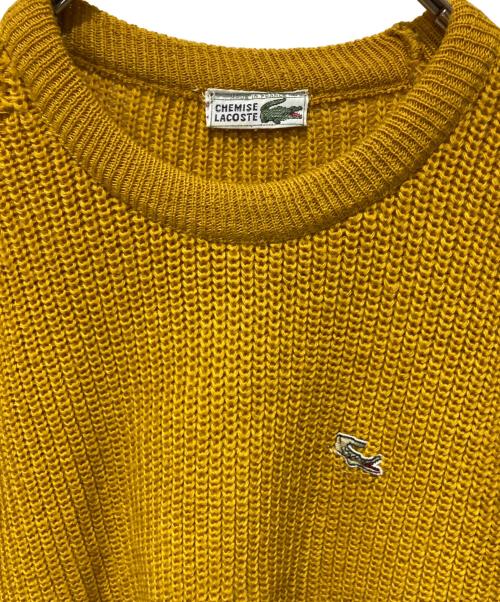 CHEMISE LACOSTE（シュミーズ ラコステ）CHEMISE LACOSTE (シュミーズ ラコステ) 厚手ニット イエロー サイズ:不明の古着・服飾アイテム